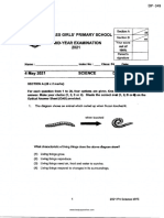 Primary 4 Science Exam of Raffles School Singapore 2020