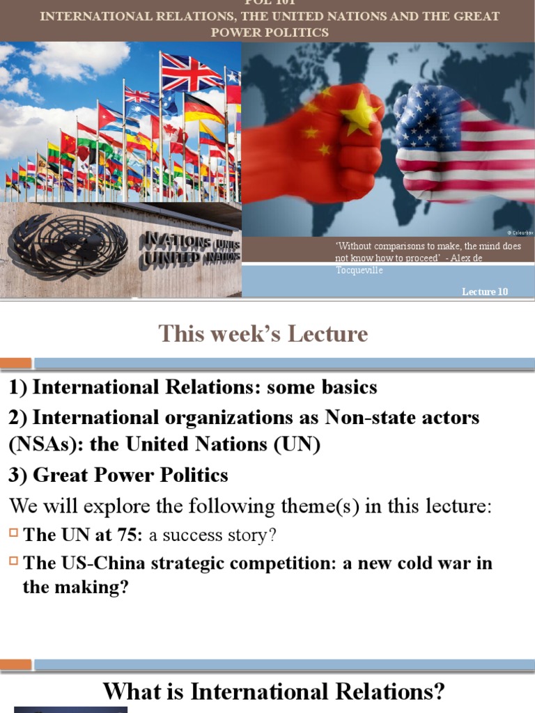 NSU POL 101 Lecture TEN Powerpoint (ST Class) | PDF | United Nations ...