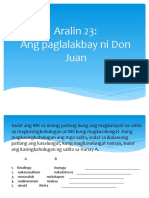 Aralin 23 Ang Paglalakbay Ni Don Juan