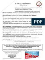 Calendário Dezembro 2022 12 Dias Letivos