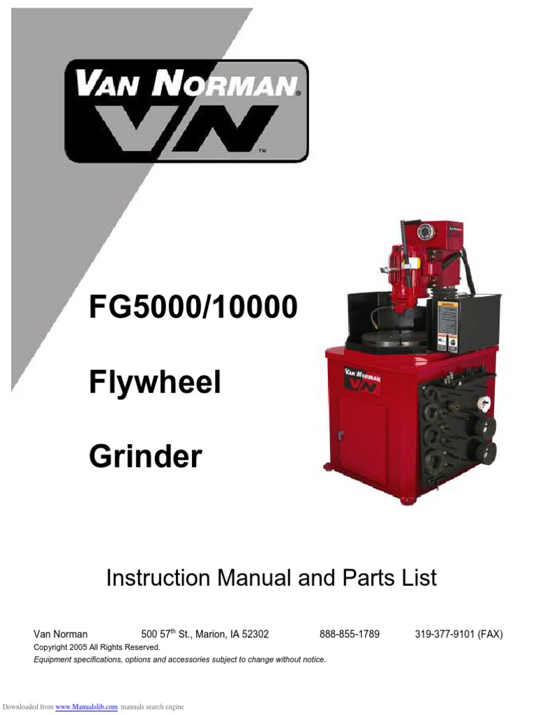 FlyWheel Grinder Manual PDF Grinding (Abrasive Cutting) Machines