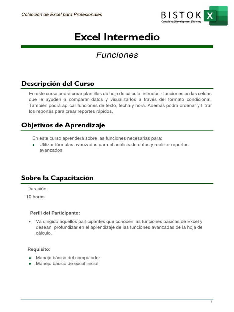 2 Excel Intermedio | PDF | Microsoft Excel | Hoja de cálculo