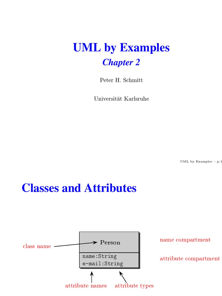 UML by Examples: Peter H. Schmitt Universit at Karlsruhe | PDF