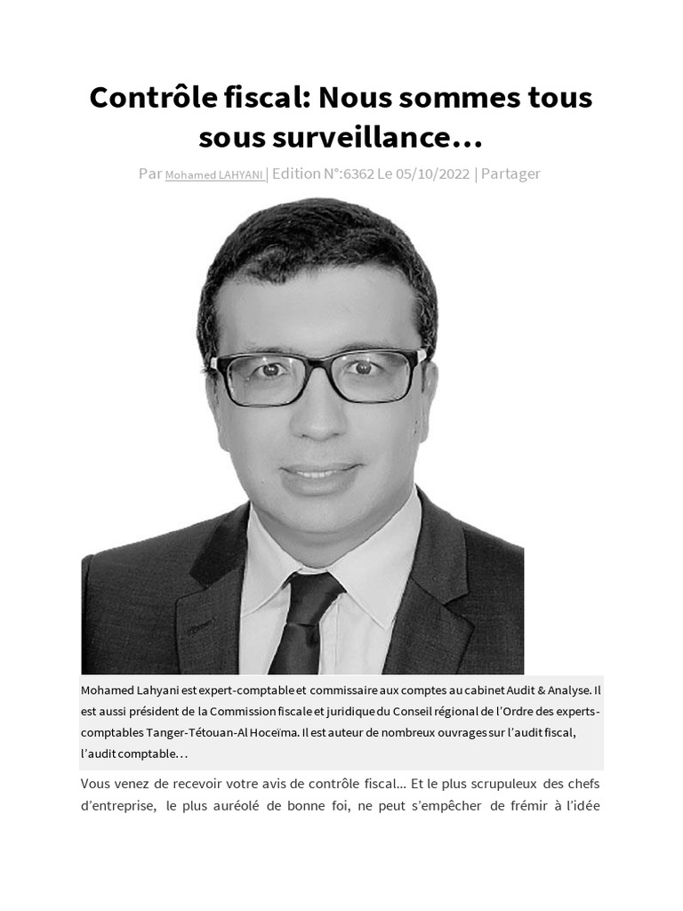 Contrôle Fiscal PDF