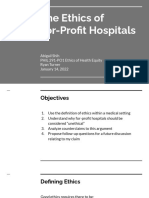 The Ethics of For-Profit Hospitals