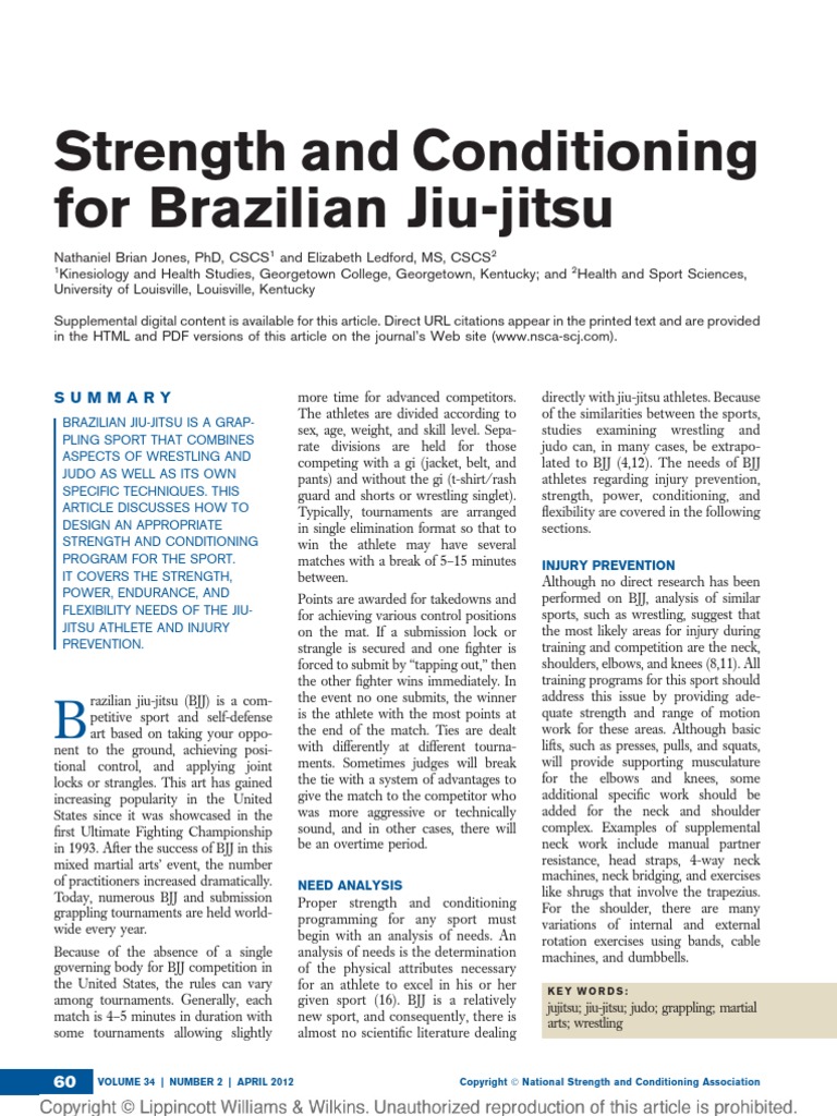 Strength and Conditioning For Brazilian Jiu Jitsu.112 PDF