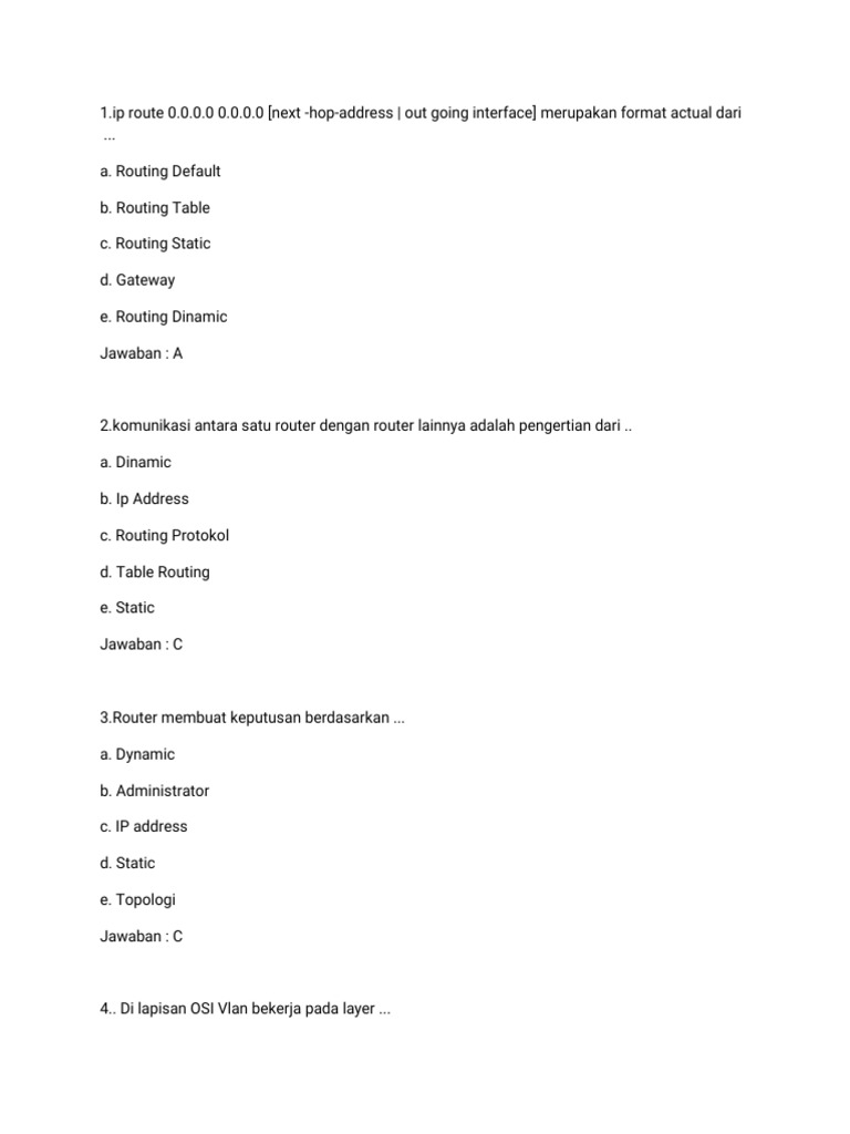 Protokol Routing dan Fungsi Switch | PDF