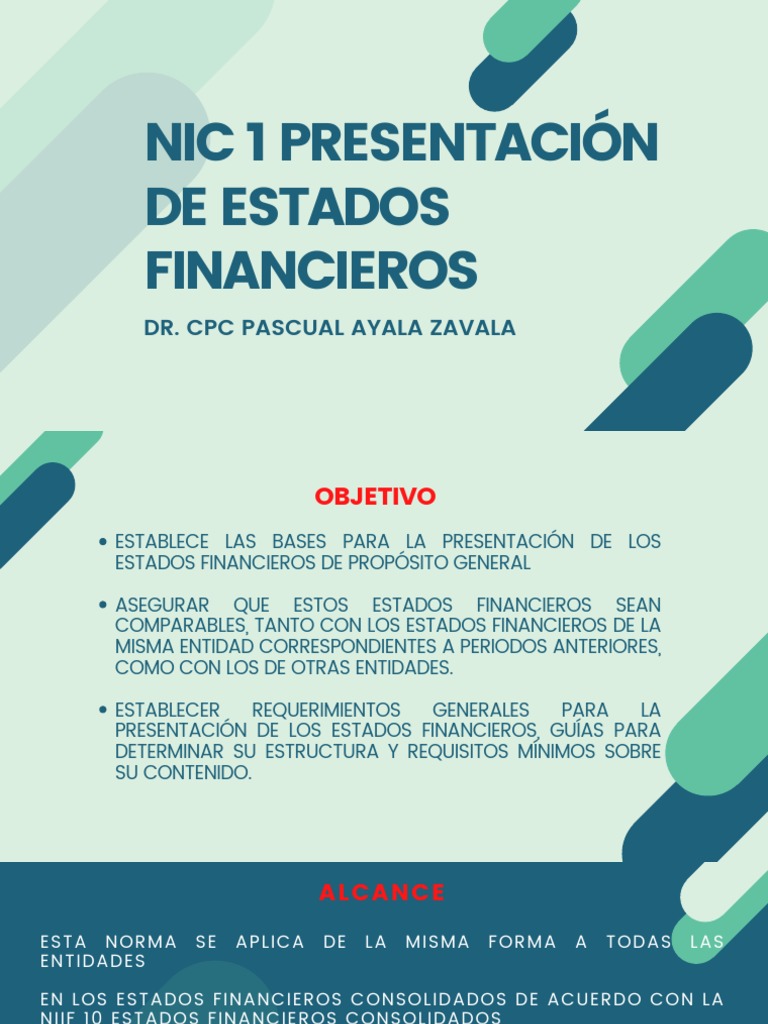 Nic 1 Presentacion de Estados Financieros | PDF | Contabilidad | normas ...
