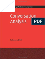 Conversation Analysis by Rebecca Clift