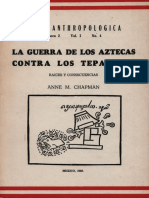Raíces Y Consecuencias de La Guerra de Los Aztecas Contra Los Tepanecas de Azcapotzalco - Anne M. Chapman