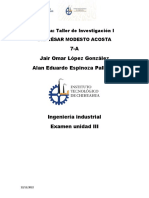 Exame Unidad 3 Taller de Investigacion