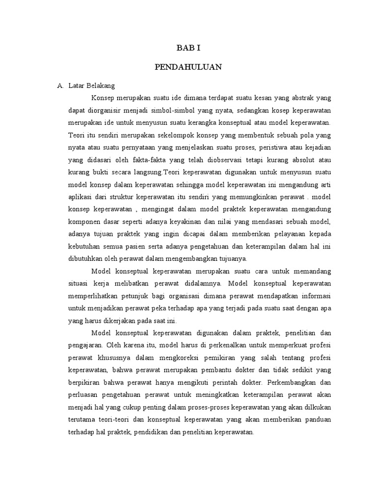 Teori Model Keperawatan Johnson Pdf