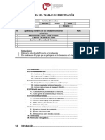 Estructura Del Trabajo de Investigación