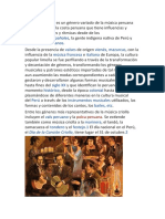 La música criolla es un género variado de la músic