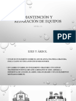 Mantenimiento de ejes y árboles en maquinaria