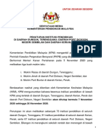 KM - KPM - Penutupan Institusi Pendidikan - Di Dungun - Terengganu - Port Dickson - Negeri Sembilan - Kerian - Perak