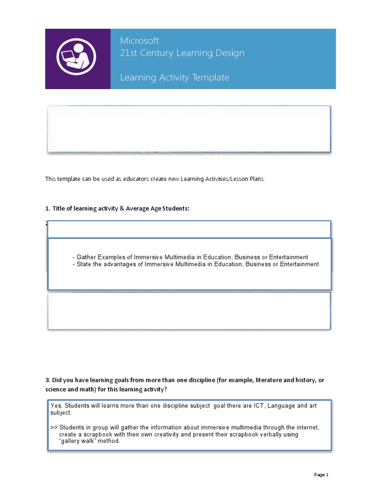 21CLD Immersive Multimedia | PDF | Multimedia | Educational Technology
