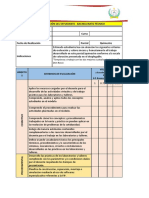 Autoevaluación estudiante bachillerato técnico