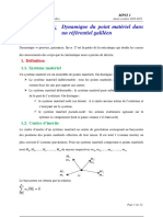 Mecanique du point-Chapitre 2-Dynamique du point dans un    referentiel galileen