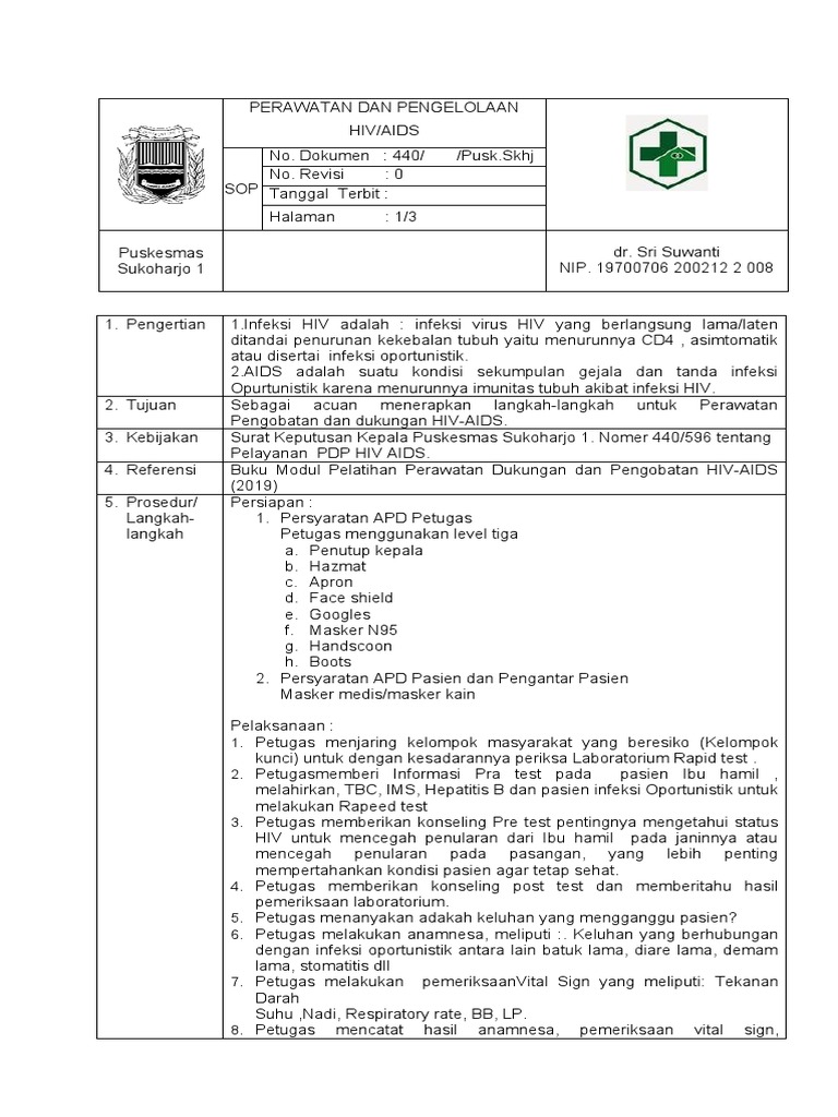 Sop PDP Hiv Aids | PDF