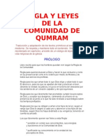 Regla y Leyes de La Comunidad de Qumram