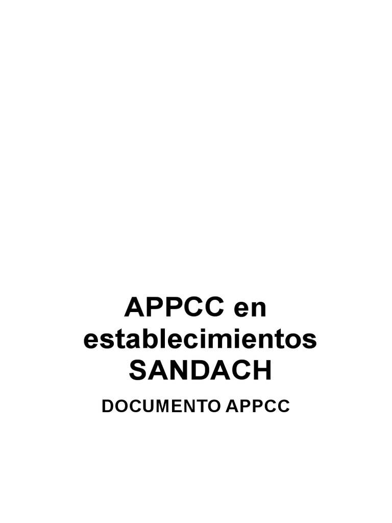 Appcc Sandach Establecim | PDF | Análisis de Riesgo y Puntos Críticos ...