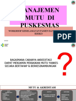 Manajemen Mutu Di Puskesmas