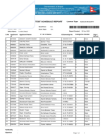 Written Test Schedule Report