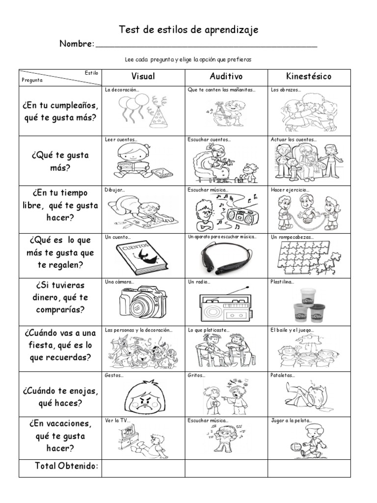 Test Estilos de Aprendizaje | PDF