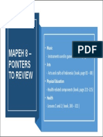 Mapeh 8 - Pointers To Review