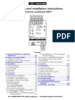 Operating and Installation Instructions: Electronic Positioner ES11