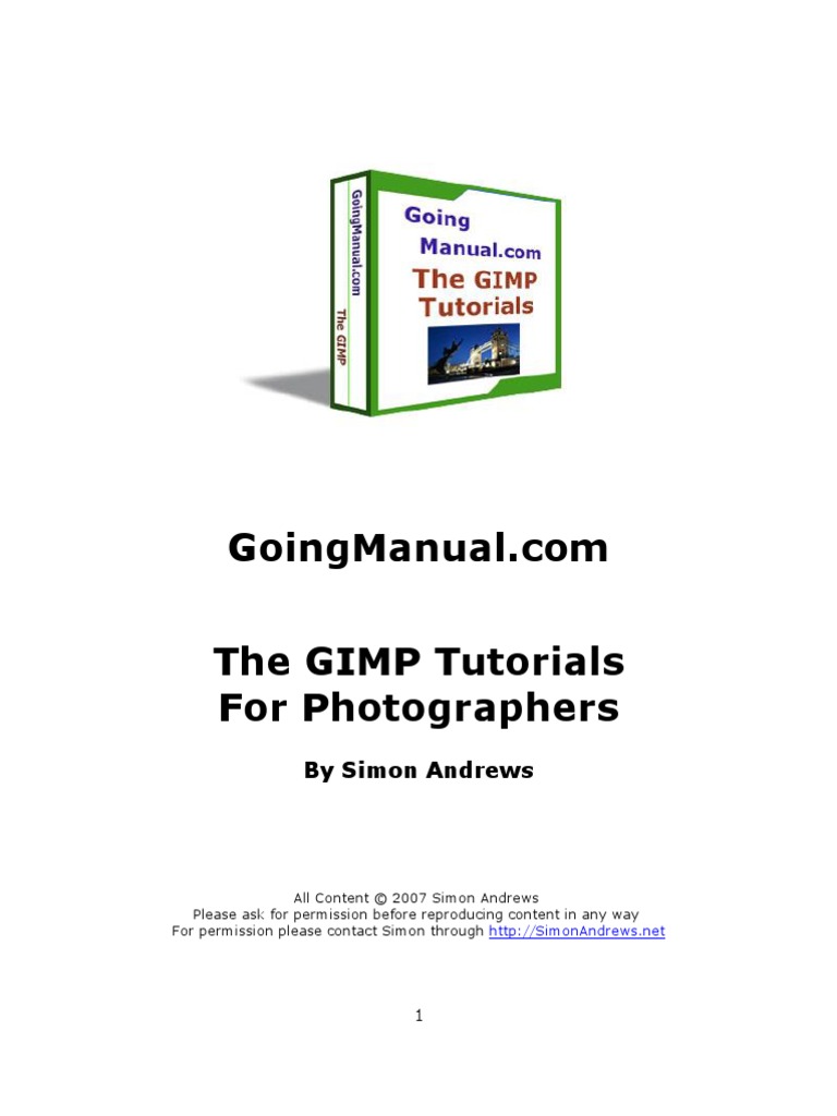 The GIMP Tutorials For Photographers: by Simon Andrews | PDF | Exposure ...