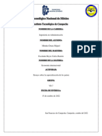 Ensayo sobre especialización países