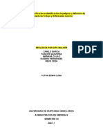 Clasificación e identificación de peligros y definición de accidentes laborales