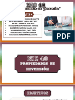 NIC 40 PROPIEDADES DE INVERSIÓN - GRUPO #1 Diapositivas