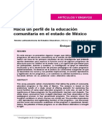 Hacia Un Perfil de La Educación Comunitaria en El Estado de México