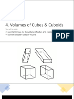 7G Shapes, Area, Volume - Volume of Cubes & Cuboids