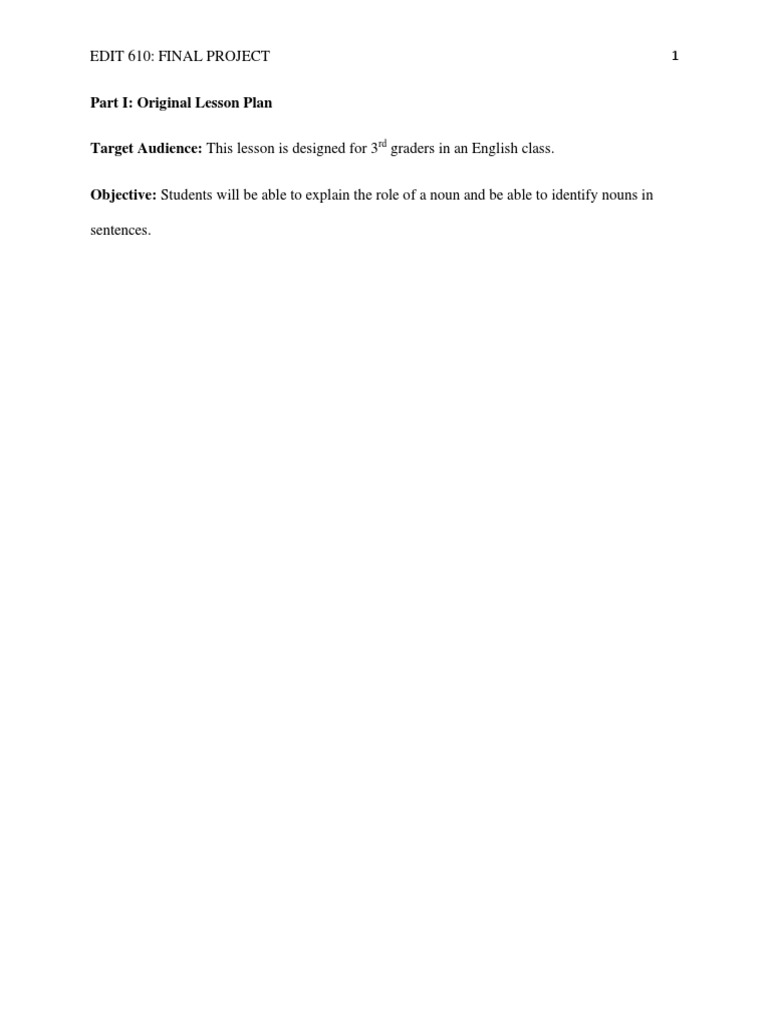Edit 610 Final Project | PDF | Educational Assessment | Communication