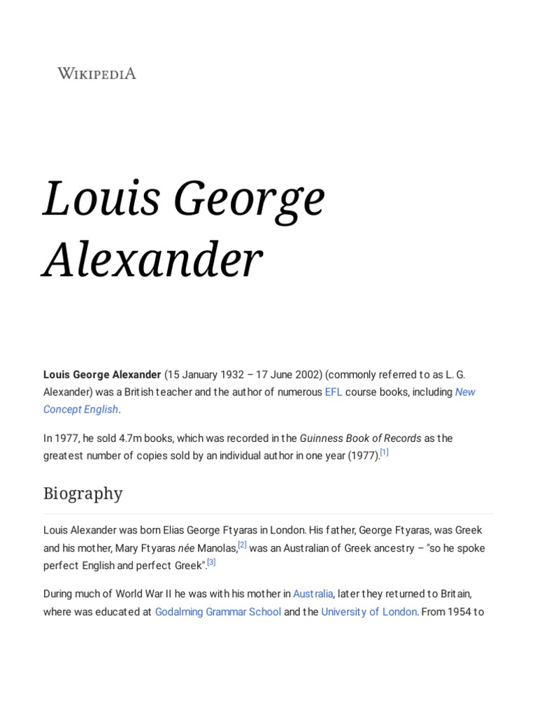 Louis George Alexander: EFL Pioneer | PDF | Human Communication | Cognition
