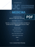 Práctica 4 Determinación de Perfil Glucémico