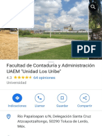 Facultad de Contaduría y Administración UAEM Unidad Los Uribe - Google Maps