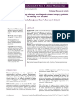 Pharmaco Epidemiology of Drugs Used in Post-Catara