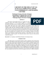 Literature Review On The Impact of Tax Knowledge On Tax Compliance Among Small Medium Enterprises in A Developing Country
