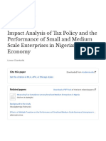 Impact Analysis of Tax Policy and The Performance of Small and Medium