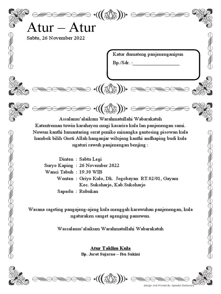 Atur Atur Rubukan Jarno | PDF