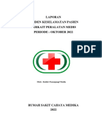 Laporan Insiden Keselamatan Pasien Terkait Peralatan Medis (Nihil) Oktober 2022