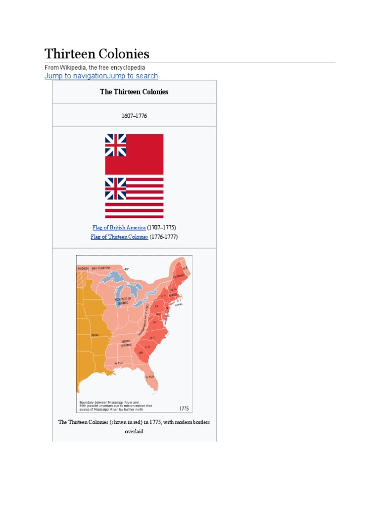 Thirteen Colonies | PDF | Thirteen Colonies | British Empire