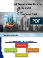Leadership and Organizational Behavior: Lob-Mm Ukwms Smt1 Paruh 1 Dr. Fenika Wulani, CHCM