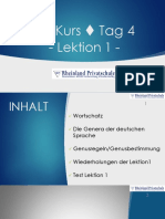 A1 Kurs Tag 4 - : Lektion 1