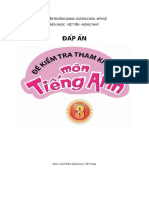 Đề Kiểm Tra Tham Khảo Môn Tiếng Anh 3-Answer Key